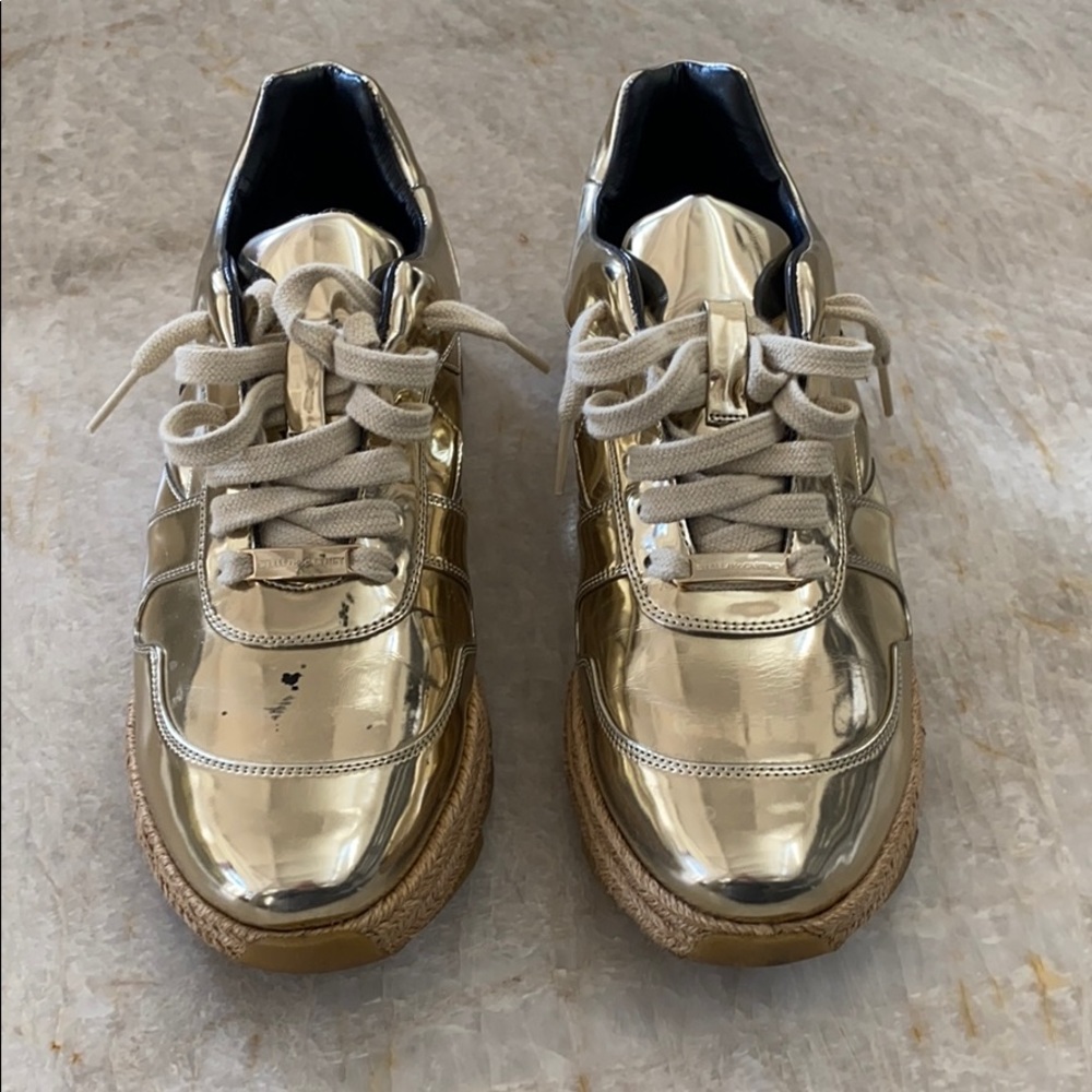 Stella McCartney gold sneakers